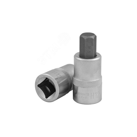 Насадка торцевая 1/2''DR с вставкой-битой шестигранной, H12, 55 мм Jonnesway S09H412