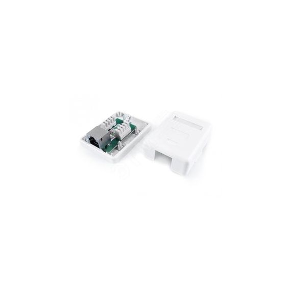 Розетка компьютерная RJ-45(8P8C) кат 6 экранированная Hyperline SB1-1-8P8C-C6-SH-WH