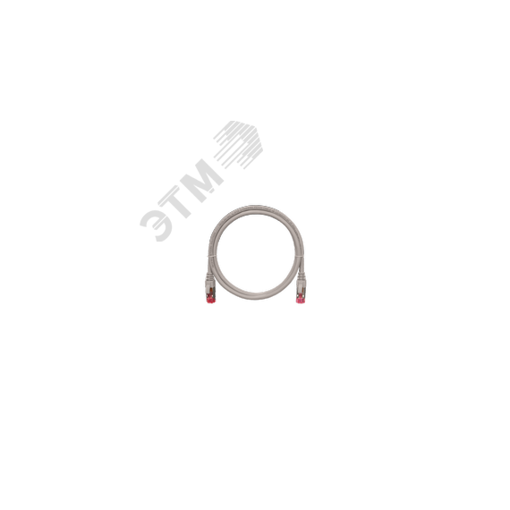 Шнур S/FTP 4 пары Кат.6a 2хRJ45/8P8C T568B 7х0165мм LSZH серый 03м NIKOMAX/NIKOLAN NMC-PC4SA55B-003-C-GY