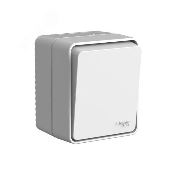 AtlasDesign PROFI IP54 открытой установки 1-клавишный выключатель 10 АХ, серый SE (Systeme) ATN543011