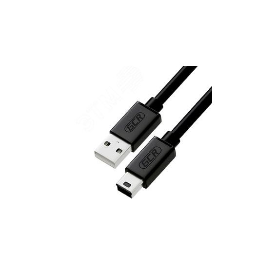 Кабель USB 2.0 AM на Mini USB B, 3 м., черный, морозостойкий Greenconnect GCR-UM2M5P-BB2S-3.0m