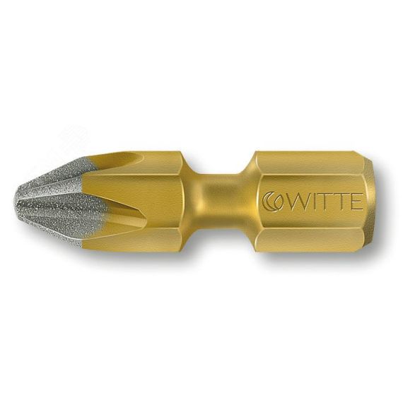 Бита PH2 x 25 мм 1/4'' BITFLEX Diamond алмазное напыление WITTE 279722000