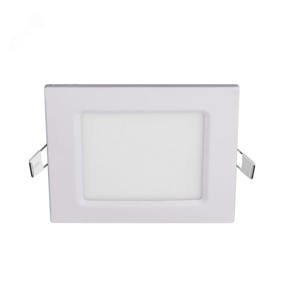 Светильник светодиодный ДВО-6w 6500K 400 Лм  IP40 WH 120мм встраиваемый квадрат JazzWay 5008243A