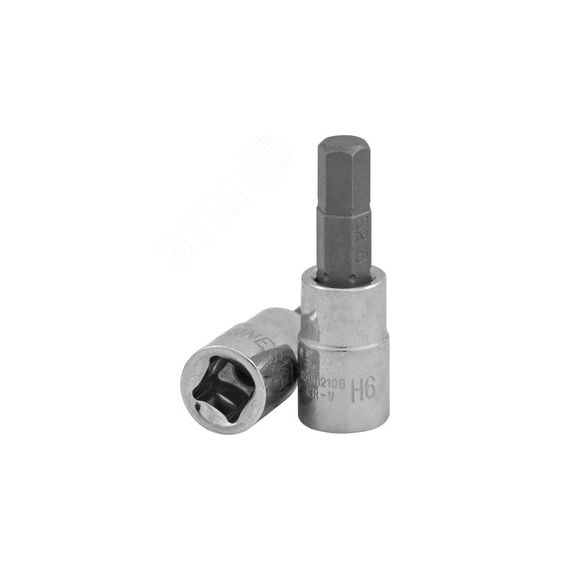 Насадка торцевая 1/2''DR с вставкой-битой шестигранной, H10, 55 мм Jonnesway S09H410