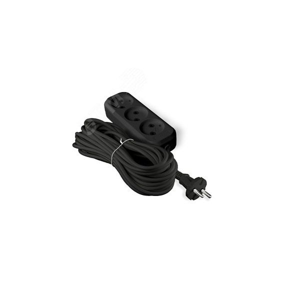 Удлинитель UNIVersal У6-639 М ПВС 2*0,75 3гн. б/з 5м (еврослот) черный Универсал 2006