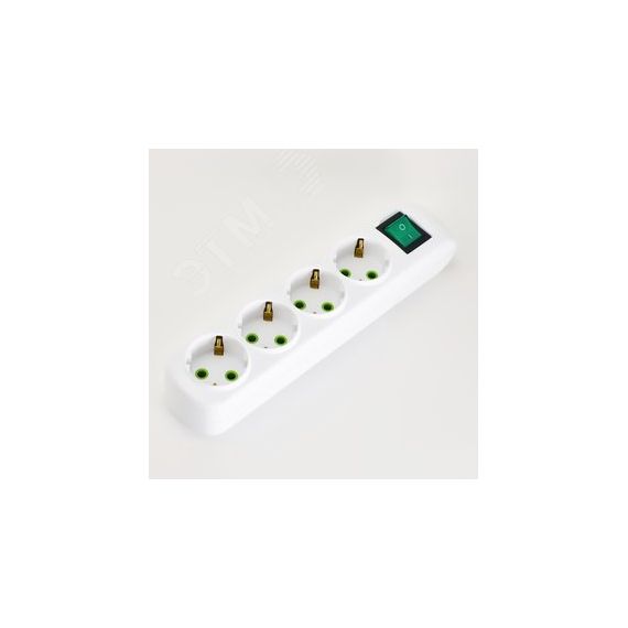 LETITIA Колодка с/з 4 входа с выключателем Lezard 721-0400-402