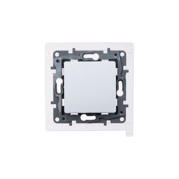 Переключатель одноклавишный IP44 - Legrand Etika - 10А 250В безвинтовые зажимы - белый Daccord/Legrand 672207