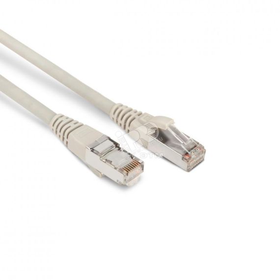 Патч-корд STP Cat.6 LSZH 0.5 м серый экранированный Hyperline 42345