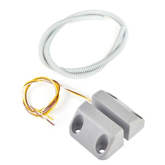 Извещатель охранный магнитоконтактный точечный,   защитный пластмассовый гофрорукав КСС ИО 102-20 БЗП (2)