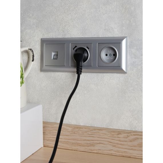 BRITE Рамка 3-местная РУ-3-Бр алюминий/алюминий IEK