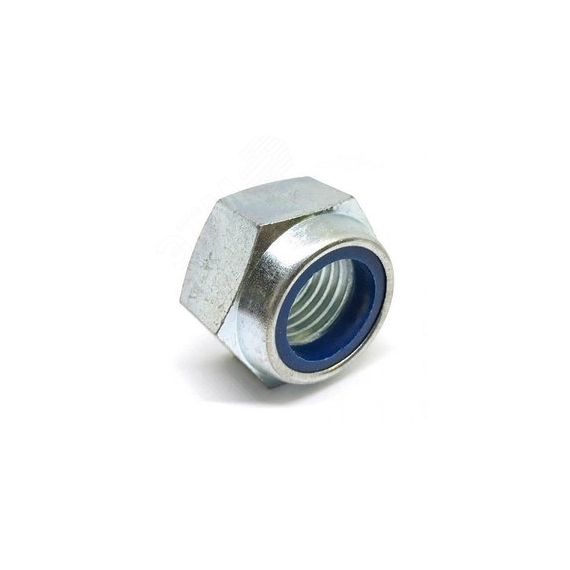 DIN 985 Гайка М10 5 ZN шестигранная самоконтрящаяся низкая с нейлоновой вставкой РФ A1C000100030507