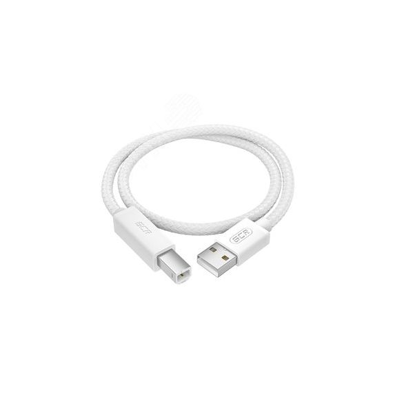 Кабель USB 2.0 AM на BM, 0.5 м., белый нейлон, морозостойкий Greenconnect GCR-54210