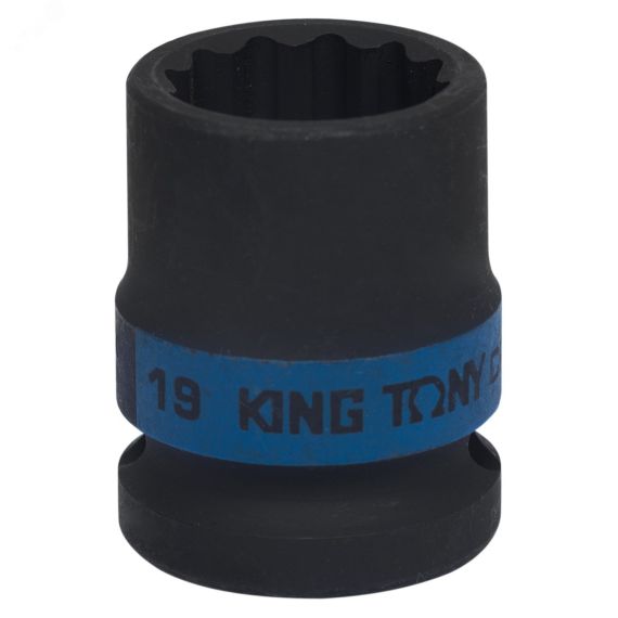 Головка торцевая ударная двенадцатигранная 1/2', 19 мм King Tony 453019M