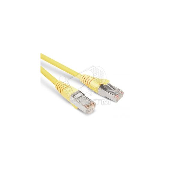 Патч-корд F/UTP экранированный категория 5е LSZH желтый (1м) Hyperline 230090