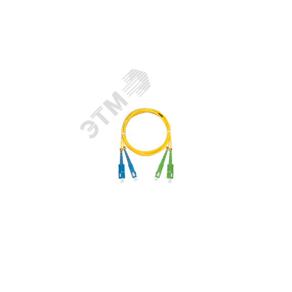 Шнур оптический переходной SM 9/125 OS2 SC/UPC-SC/APC двойной LSZH 2мм NIKOMAX/NIKOLAN NMF-PC2S2C2-SCU-SCA-002