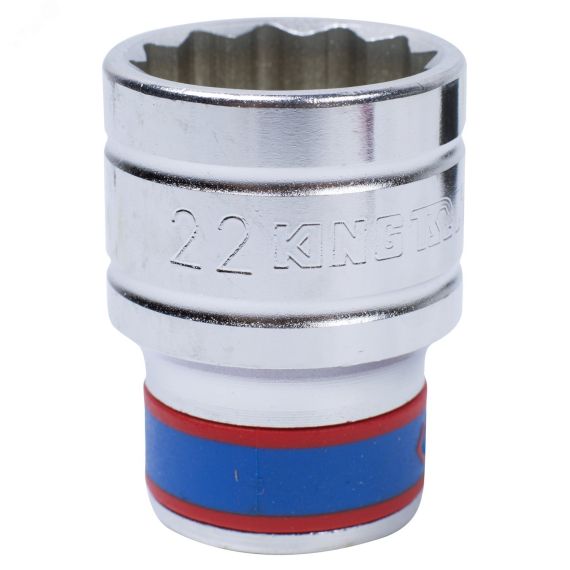 Головка торцевая стандартная двенадцатигранная 1/2', 22 мм King Tony 433022M