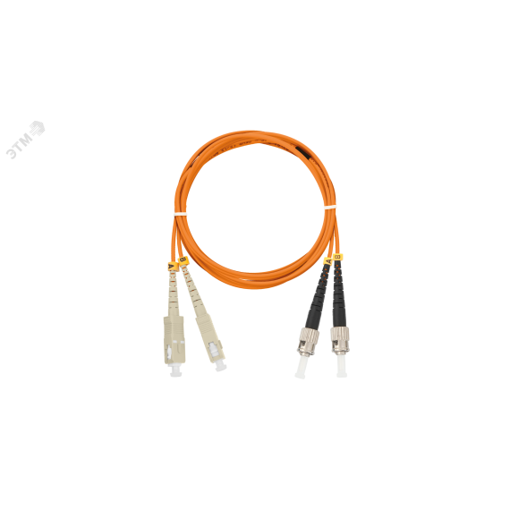 Шнур оптический переходной мм 50/125 OM2 SC/UPC-ST/UPC двойной LSZH 2мм NIKOMAX/NIKOLAN NMF-PC2M2C2-SCU-STU-003