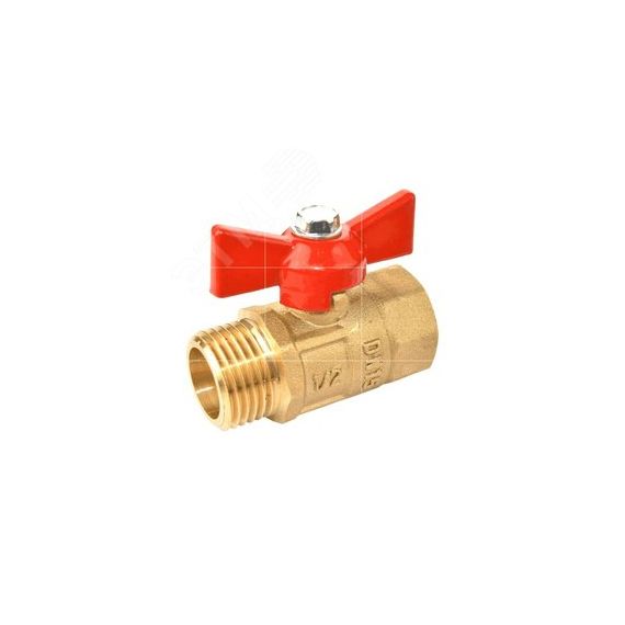 Кран шаровой латунь Ду 20 Ру16 ВР/НР бабочка 103255 ГАЛЛОП 107-5618