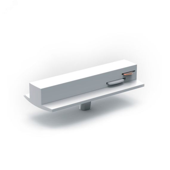 Адаптер для подключения светильника к трековой системе (с фиксирующей шайбой) цвет белый однофазный Gauss TR125