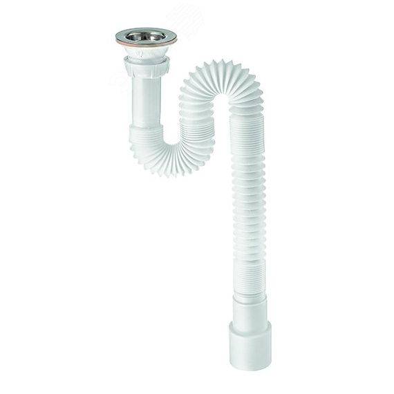 Сифон гофрированный для раковины 1'1/4 х 40/50 мм L800 мм WIRQUIN 30717988