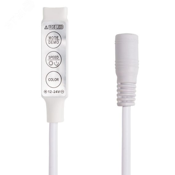 Мини контроллер LED с разъемом 5,5х2,1 мм 72/144 W, 3 кнопки, 12 V/24 V REXANT 143-106