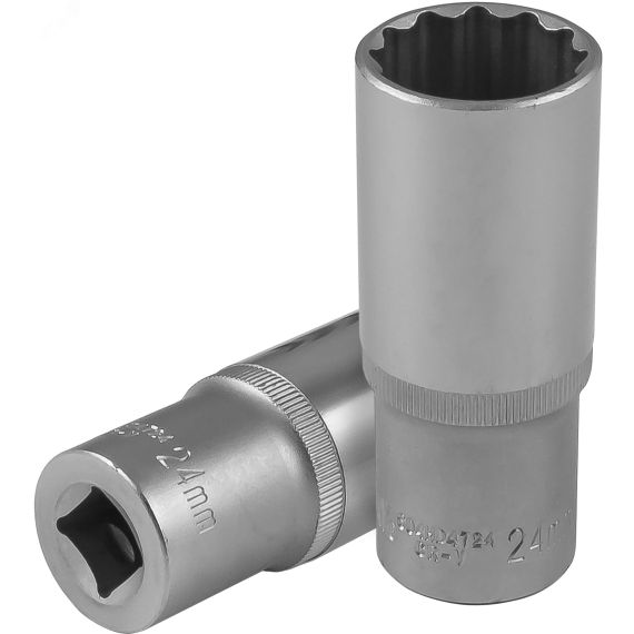 Головка торцевая глубокая 12-гранная 1/2''DR, 24 мм Jonnesway S04HD4724