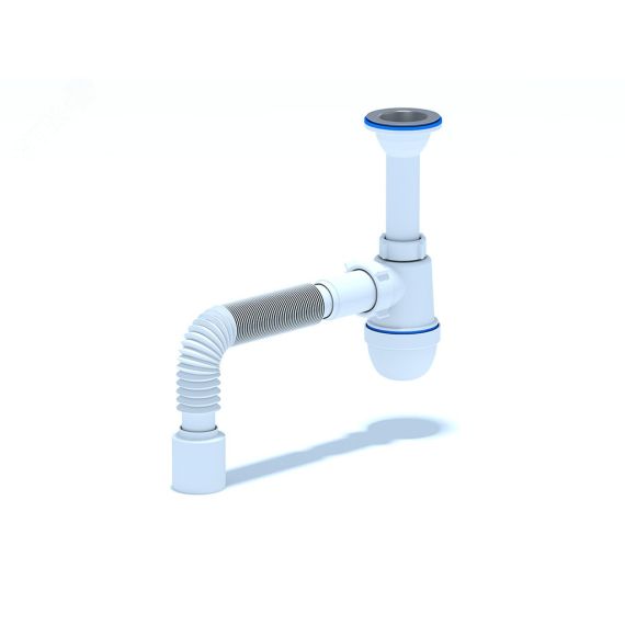 Сифон для умывальника АНИ 1 1/2' x 40 с гибкой трубой 40х50 АНИ пласт C0510