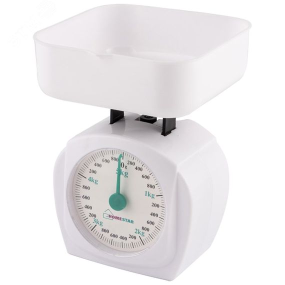 Весы кухонные механические HS-3005М до 5 кг, цвет белый HomeStar 002801
