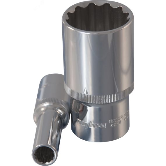 Головка торцевая глубокая 12-гранная 1/2''DR, 18 мм Ombra 112218