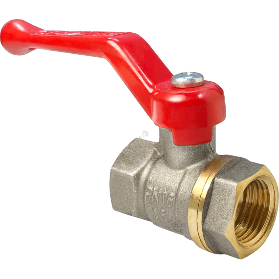 Кран шаровой OPTIMA 11Б27фт1М никелированный 3/4' ВВ ручка рычаг VALFEX VF.214.NLR1.034