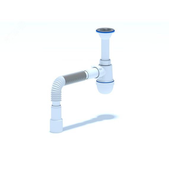 Сифон для умывальника АНИ 1 1/2' x 40 с гибкой трубой 40х40/50 АНИ пласт C0515