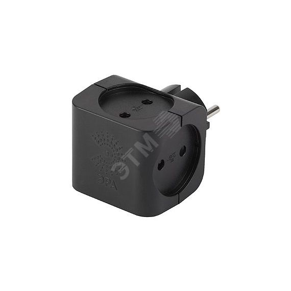 Тройник 4гн, без заземл (чёрный) (10/60/2640) SP-4-B ЭРА Б0008207