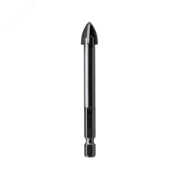 Сверло по стеклу и керамике 12 мм 4 грани шестигранный хвостовик Kranz KR-91-0652
