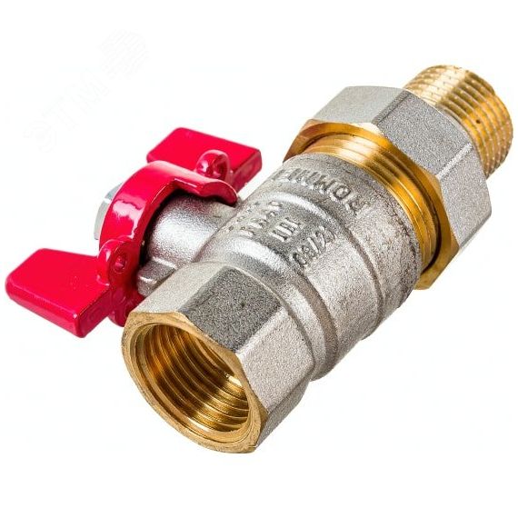 Кран шаровой с американкой 1/2 ВН/НР, ручка бабочка Rommer RBV-0005-0510215