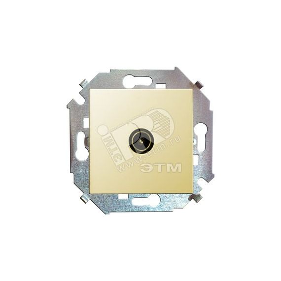 15 Розетка TV одиночная винтовой зажим слоновая кость Simon 1591475-031