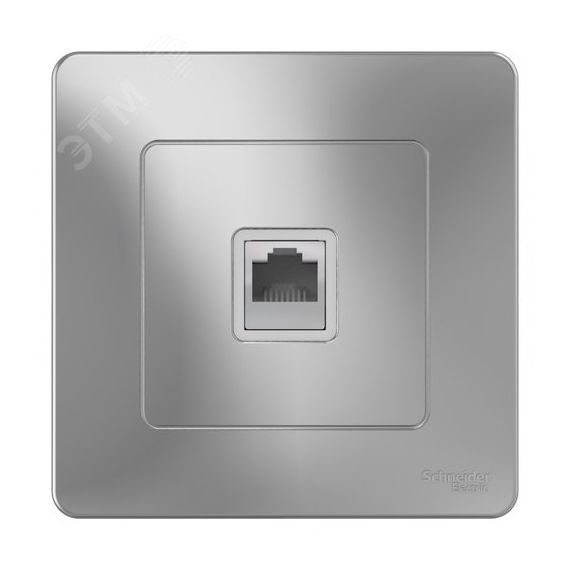 BLANCA скрытой установки розетка телефонная RJ11, алюминий SE (Systeme) BLNIS011003