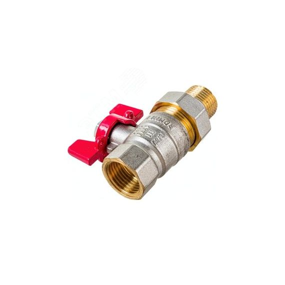 Кран шаровой с американкой 1/2 ВН/НР, ручка бабочка Rommer RBV-0005-0510215