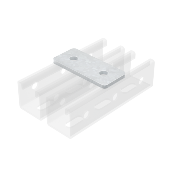 Пластина соединительная, длина 90 мм, 2отв., нержавеющая сталь AISI 304