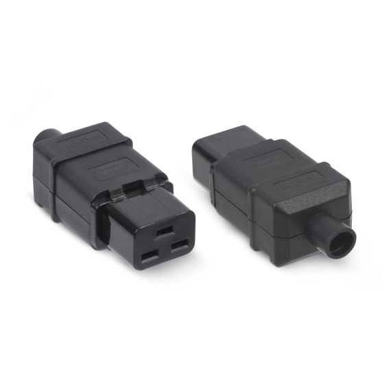 Вилка С19 разборная, 16А, 250 V, черная Cabeus IEC-320-C19