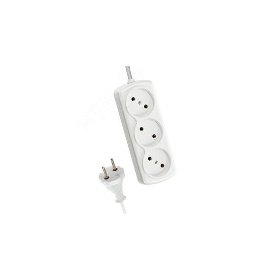 Удлинитель КОСМОС 6А 3 гн ПВС 2*0,75 7м КОСМОС YKsm7m-3g(6A)S