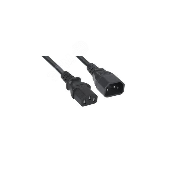 Кабель питания монитор-компьютер IEC 320 C13 - IEC 320 C14 (3x1.0). 3 м Cabeus PC-189-VDE-1.0-3M