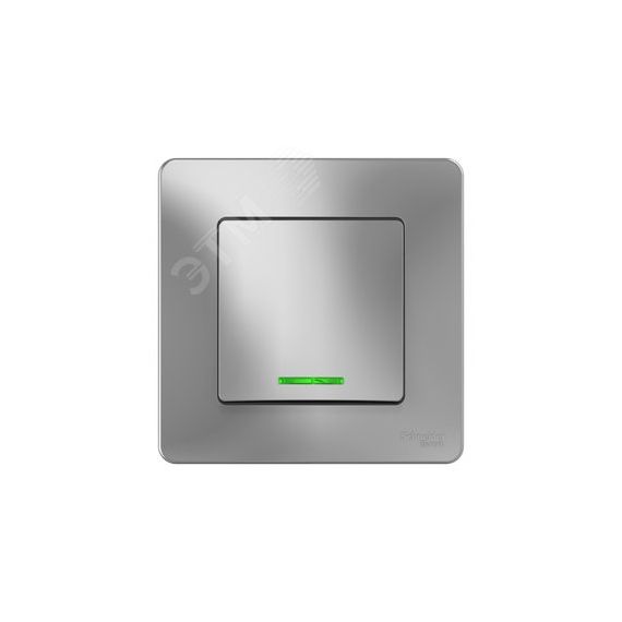 BLANCA скрытой установки одноклавишный выключатель (cх.1) с подсв., 10A, 250B, алюминий SE (Systeme) BLNVS010113