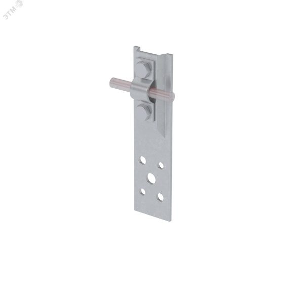 Прямой держатель болтовой для прутка D 5-10 мм H80 мм INOX304 КМ-профиль MA0243