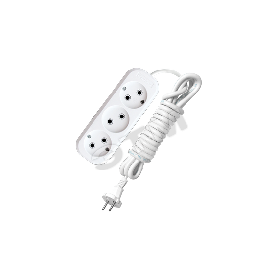 Удлинитель бытовой 3х3м без заземления 10А        АВС-плас тик E-203 Универсал 9631964