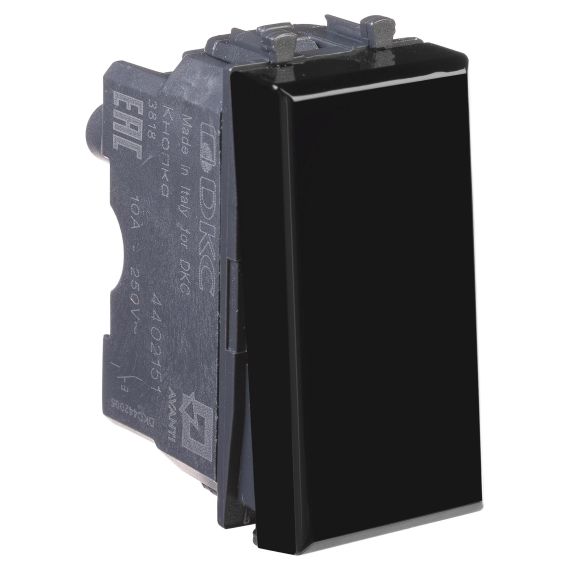 Кнопка модульная, "Avanti", "Черный квадрат", 1 модуль