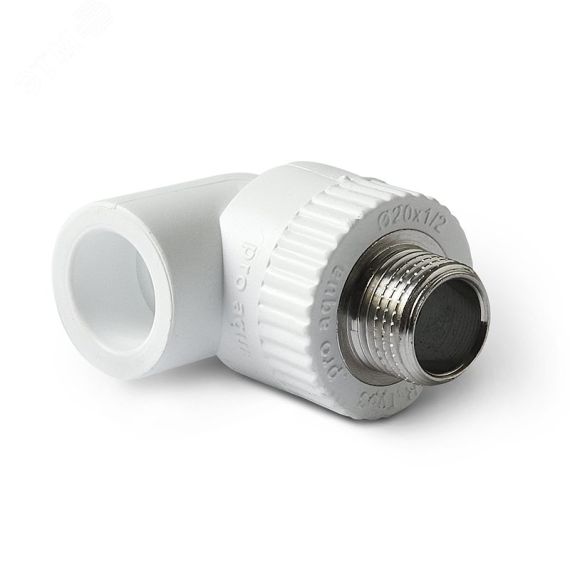 Угольник 32 х 1' НР комбинированный, полипропиленовый, белый PRO AQUA PA27018P