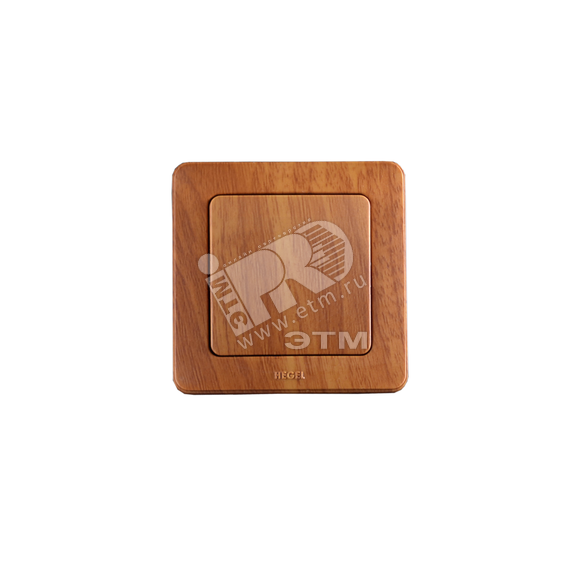 Выключатель одноклавишный скрытый дуб 10А HEGEL ВС10-311-05