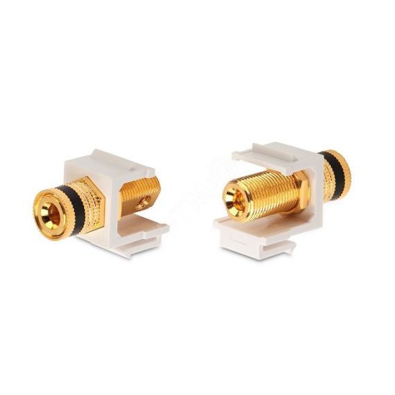 Вставка Keystone Jack коннектор Binding Post (черный) ROHS белая Hyperline 248122