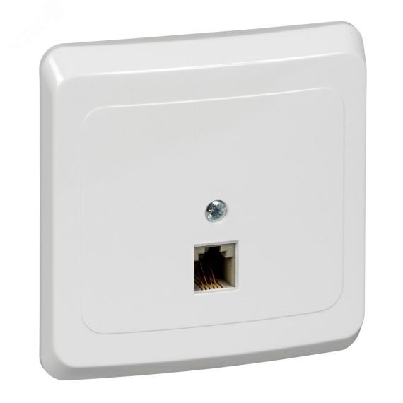 ЭТЮД Розетка телефонная 1хRJ11 скрытая белая SE (Systeme) TELC-001B