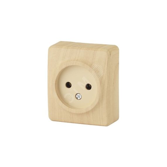 Розетка 2P, 16A-250В, ОУ, Эра Эксперт, сосна, 11-2201-11 ЭРА Б0031553